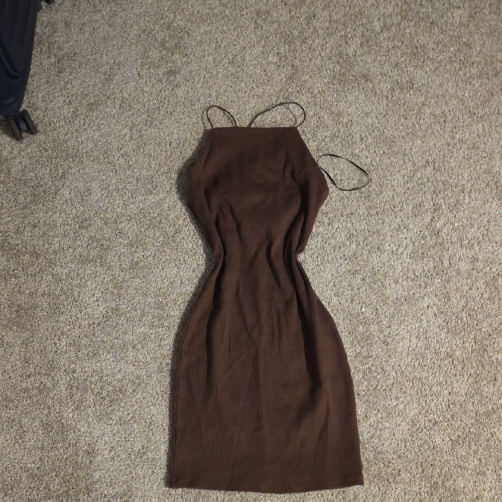 H&M Brown Midi Dress